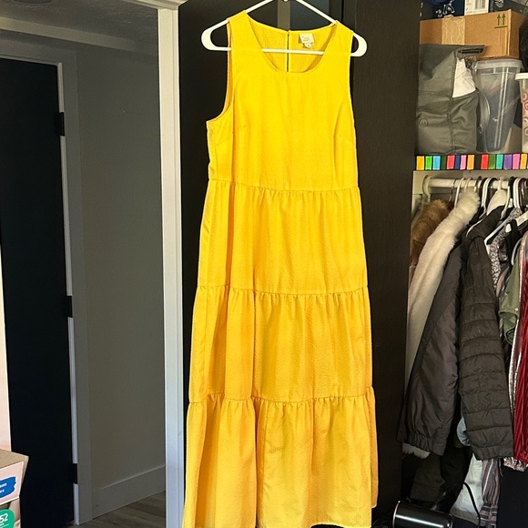 a new day Dresses & Skirts - a new day Yellow Sleeveless Tiered Maxi Dress